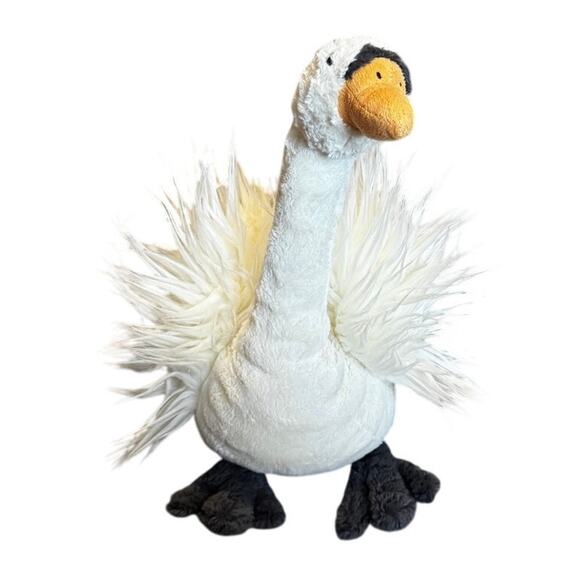 Jellycat Solange Swan Plush Stuffed Animal White Bird Goose Petite 13” Sitting - Picture 1 of 7